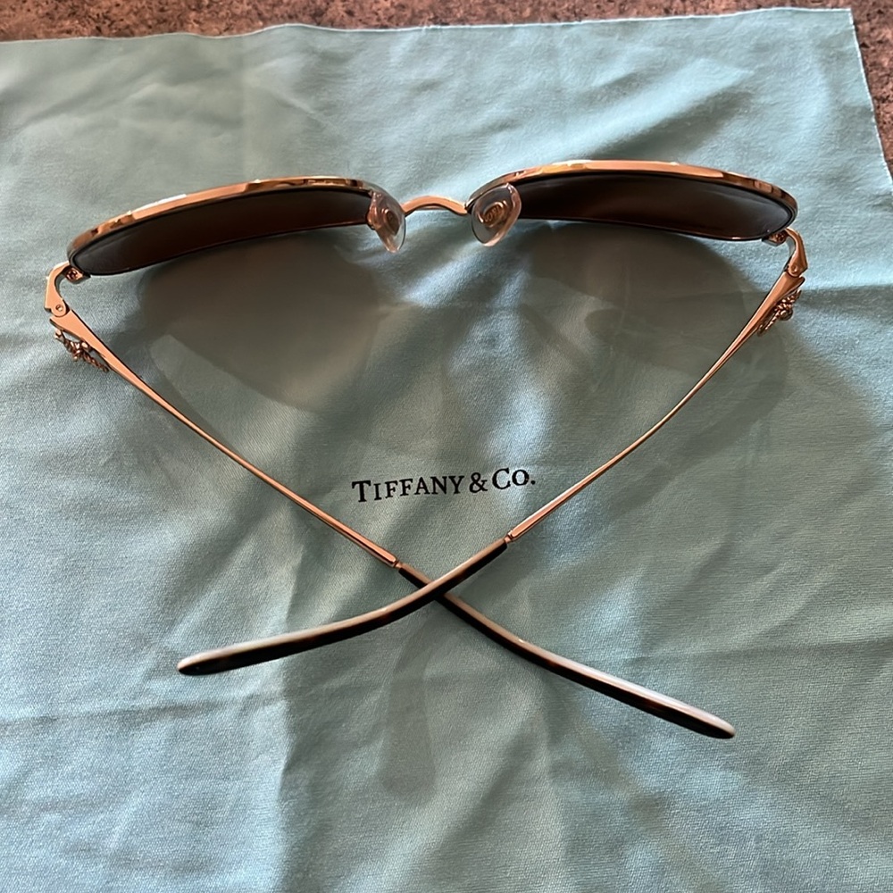 Tiffany & Co. Gold and Brown Sunglasses - Picture 11 of 12
